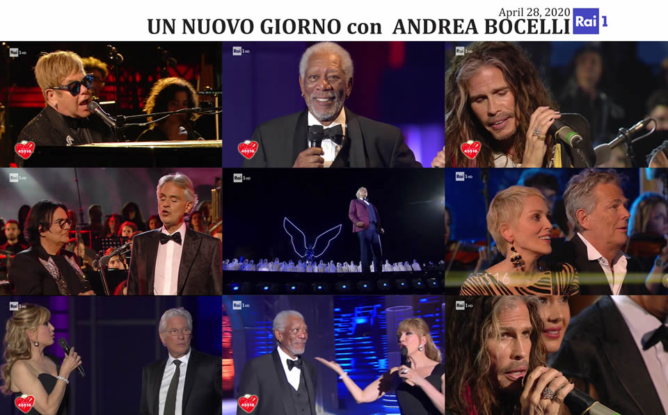 Concerto Un nuovo giorno con Andrea Bocelli - RAI 1